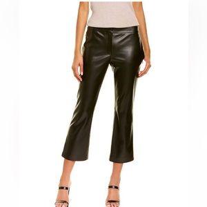 Theory slick black leather pants NEVER WORN NWT!!